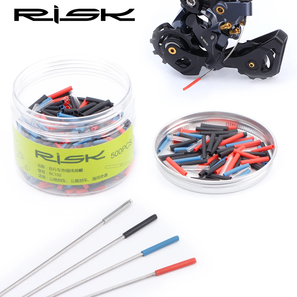 50pcs/lot RISK Heat Shrink Bicycle Inner Cable Cap ke Shifter Cable Tip Wire End - $36.56