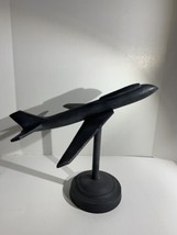 Solid Aluminum Desk Top Plane Black Retro Art Deco Atomic look on Pedestal Base - £45.74 GBP