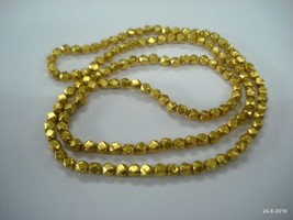 vintage tribal 20kt gold beads necklace chain mala handmade gold jewelry - £1,313.75 GBP