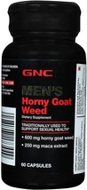 GNC Men's Horny Goat Weed 60 capsules Exp.10/2023 Used To Support Sexual Health - $27.77