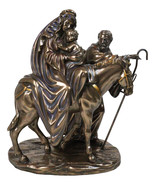 Flight to Egypt Holy Family Mary Joseph and Jesus On Donkey Figurine 9&quot;H - $61.66 CAD