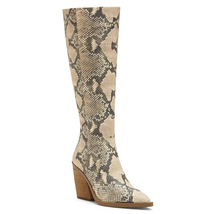 Vince Camuto Women Western Boots Gravana Size US 6 Natural Warm Roccia Snake - £95.25 GBP