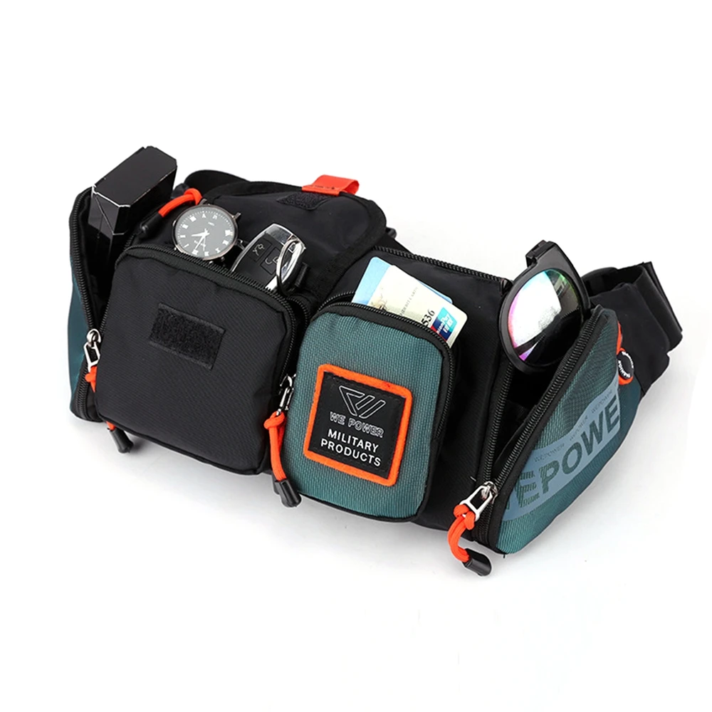 Sporting Multiple Pockets Waist Pack Waterproof Belt Bag Adjustable Hiking Campi - £23.90 GBP