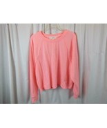 NWT Hippie Rose LS Crew Neck Bright Pink Sweatshirt XL Blank Front Org $34 - €8,24 EUR