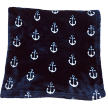 Hudson Baby Anchor Blanket HB Single Layer Plush Nautical - £7.85 GBP