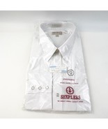 Sheplers White Long Sleeve Pearlsnap Men&#39;s Western Dress Shirt NOS 17.5 35 - £27.51 GBP
