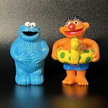 Sesame Street Muppets Inc Figures Cookie Monster &amp; Ernie Applause CBS HK PVC 80s - £11.40 GBP