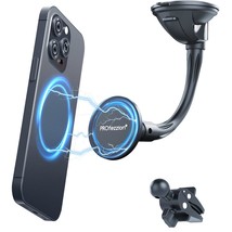 Suction Cup & Vent Clip Combo Magnetic Phone Holder Compatible With Magsafe On C - £35.52 GBP
