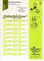 Stretch &amp; Sew 867 Girls&#39; Gored Skirts Size 2-12 Ann Person Vintage - £9.16 GBP