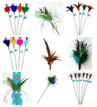 GO CAT INTERACTIVE WANDS VARIETY CAT KITTEN TOYS DUSTER SPARKLER PEACOCK TEASERS - £8.64 GBP - £10.21 GBP