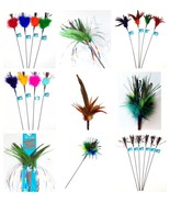 GO CAT INTERACTIVE WANDS VARIETY CAT KITTEN TOYS DUSTER SPARKLER PEACOCK... - £8.68 GBP+