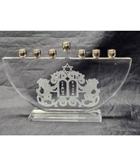 Glass Etched Menorah - £11.07 GBP