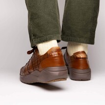 Nino Bay Genuine Caiman crocodile Fashion Sneaker Brown Apache image 6