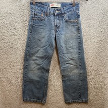 Levi&#39;s 550 Boys Jeans Size 8 Regular 24x22 Relaxed Denim Dark Wash - $10.80