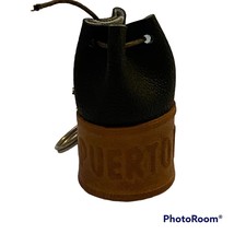 Puerto Rico Keychain Leather Crafted Bucket Purse Souvenir Collector Nov... - $7.87