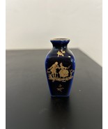Vtg MIni Limoges France Cobalt Blue Gold Victorian Style Porcelain Vase ... - $12.89 CAD