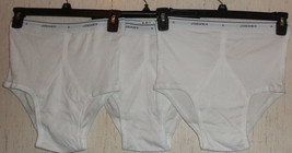 (3) NEW MENS JOCKEY CLASSIC WHITE KNIT BRIEFS  SIZE 34 - £16.95 GBP