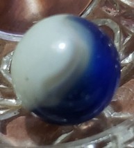 Vintage Toy Marble 14mm Blue Swirl Agate - £7.93 GBP