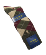 Polo Ralph Lauren Men&#39;s Dress Socks 3 Pack Argyle Olive Combo Size 10-13 - £18.82 GBP