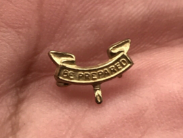 Vintage Boy Scouts BSA Rank Second Class Be Prepared Small Pin 3/8&quot; x 1/4&quot; - £11.18 GBP