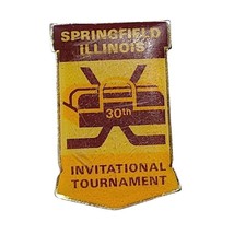 Springfield Illinois 30th Invitational Hockey Tournament Pin Badge - $4.95