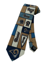 NEW ST LOUIS LOS ANGELES RAMS NECKTIE NFL LOGO TIE FOOTBALL 100% SILK MA... - $12.82