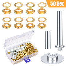 50 Set 1/2&quot; Grommet and Washer Eyelets Button Kit Leather Craft Hole Pun... - $31.99