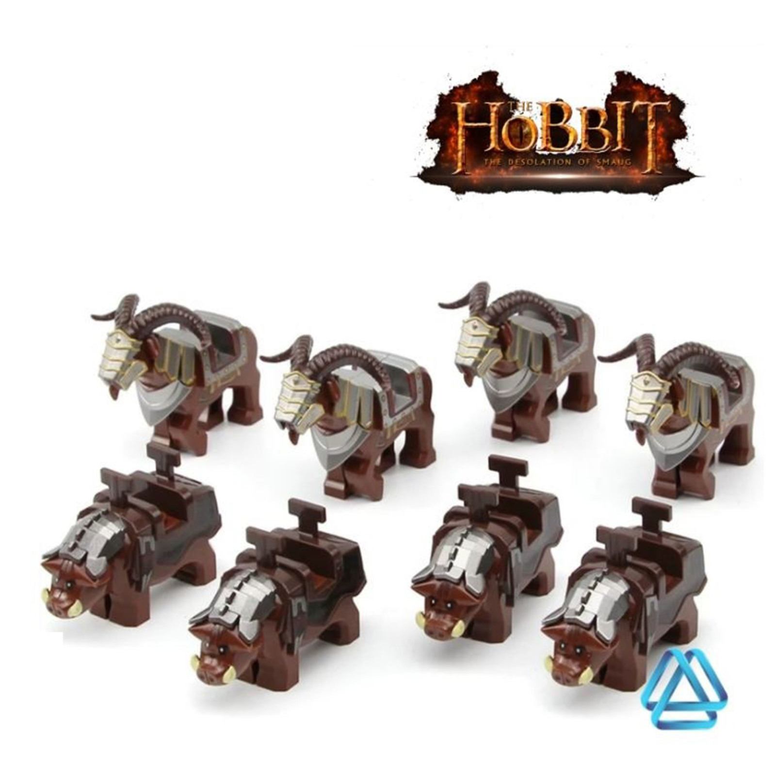 LOTR The Hobbit War Boar & Battle Ram War sheep 8 Custom Minifigures Toys Gift