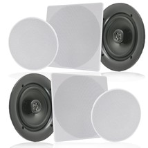 Pyle Pair 6.5 Flush Mount In-wall In-ceiling 2-Way Speaker System Spring... - £81.93 GBP