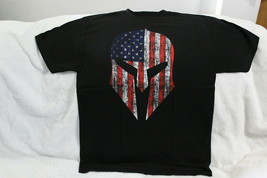 Spartan Helmet American Flag Patriotic T-SHIRT Shirt - £9.02 GBP+