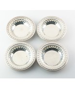 Set Di 4 Argento Sterling L Bros a Sbalzo Mini Piattini / Torta Lattine ... - $311.86