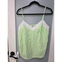Vintage Tommy Hilfiger Pajama Set Green Stripe Cotton Lace Trim Medium 2... - $487.42 MXN