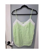Vintage Tommy Hilfiger Pajama Set Green Stripe Cotton Lace Trim Medium 2... - $482.06 MXN