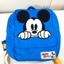 Disney Store Mickey Mouse backpack toddler kids Book back Bag Peeking Blue Small - £16.78 GBP