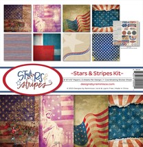 Reminisce Collection Kit 12&quot;X12&quot;-Stars &amp; Stripes SNS-200 - £17.17 GBP