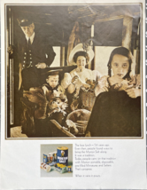 1966 Morton Salt Vintage Print Ad Old Fashioned Family Train Ride Box Lunch - £11.50 GBP