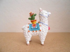 5.5&quot; Ceramic Llama With Blanket and Cactus Figurine - £11.07 GBP