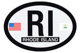 Rhode Island Oval Decal - $2.70