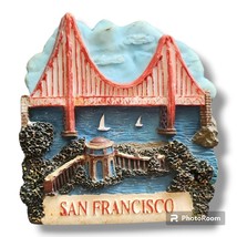 Vintage Magnent San Francisco Golden Gate Bridge, Watchtower, Coral, Sail Boats - £14.86 GBP