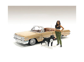 &quot;Lowriderz&quot; Figurine IV and a Dog for 1/24 Scale Models by American Diorama - £19.41 GBP