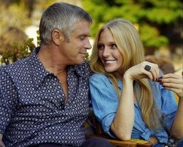 Banacek George Peppard sits with blonde actress between takes 11x14 inch photo - £11.79 GBP