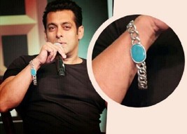 Salman Khan Fashion Bracelet With Silver Chain Bollywood Style Stainless Steel - £12.47 GBP