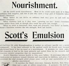 Scott&#39;s Emulsion Medicine 1894 Advertisement Victorian Medical Nourish 1... - $19.99