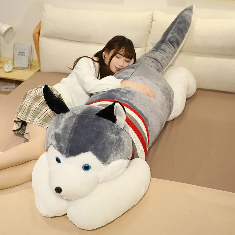  soft kawaii husky dog plush toys cute stuffed animals long sleep pillow doll for kids thumb200