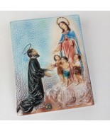 Vtg Italian Ceramic Plaque Saint Jerome Emiliani Madonna &amp; Children Cath... - $108.52 CAD