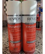 Lot of 2 Revlon FINISHEEN Instant Shine Spray LARGE Can 13 oz - $911.13 MXN