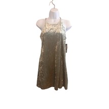 NWT Design Lab Lord &amp; Taylor XS Sage Green Crushed Velvet Slip Dress Lined - $844.69 MXN