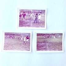 Vintage 1970’s Rugby Color Red Hue Snapshot Photographs Lot Of 3 - £15.97 GBP