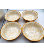 Temptations by Tara Floral Lace 24 ounce Cereal Soup Bowl gold/brown - $29.92