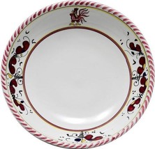 Coupe Bowl Deruta Majolica Orvieto Rooster Round Shallow Red Ceramic Dis... - £77.84 GBP